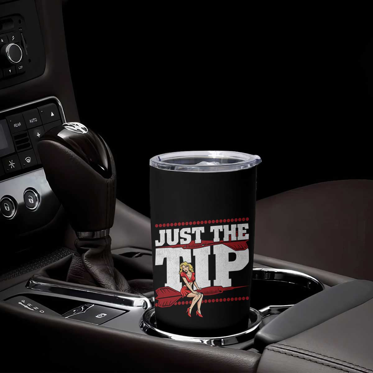 Funny Darts Player Gift Tumbler Cup Just The Tip TS12 Print Your Wear