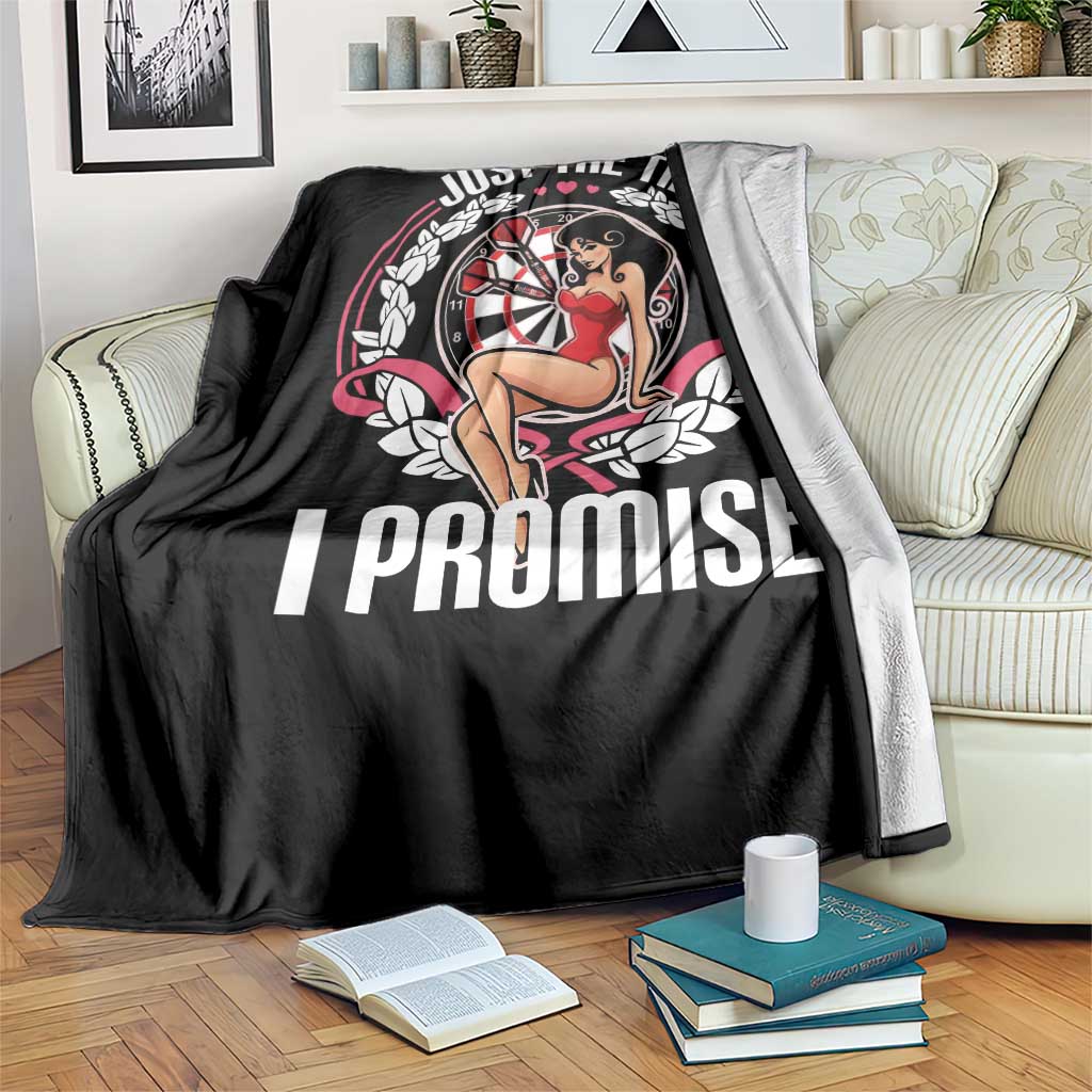 Just The Tip I Promise Throw Blanket Funny Dart Player Quote For Pub Fans TS12 Print Your Wear