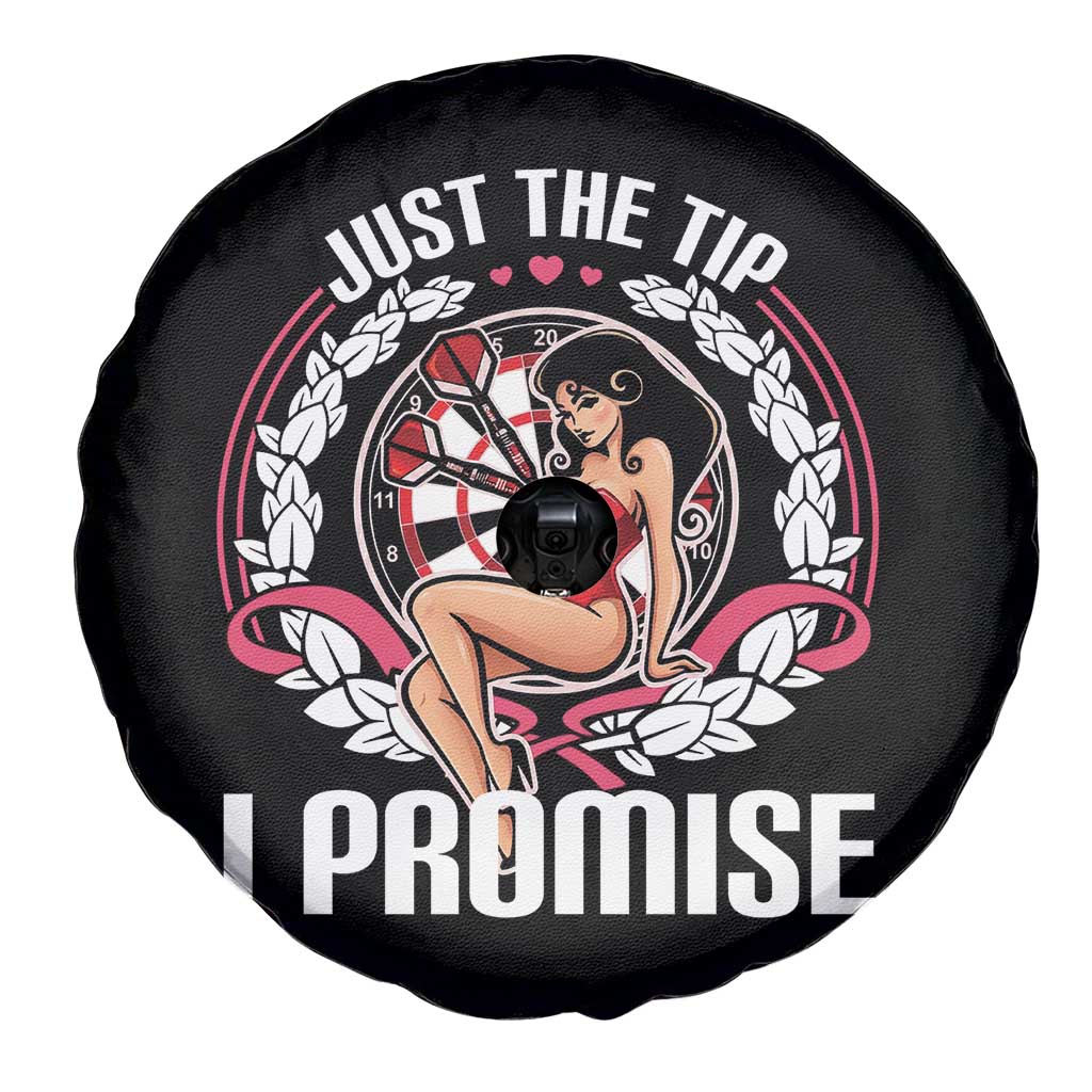 Just The Tip I Promise Spare Tire Cover Funny Dart Player Quote For Pub Fans TS12 Print Your Wear