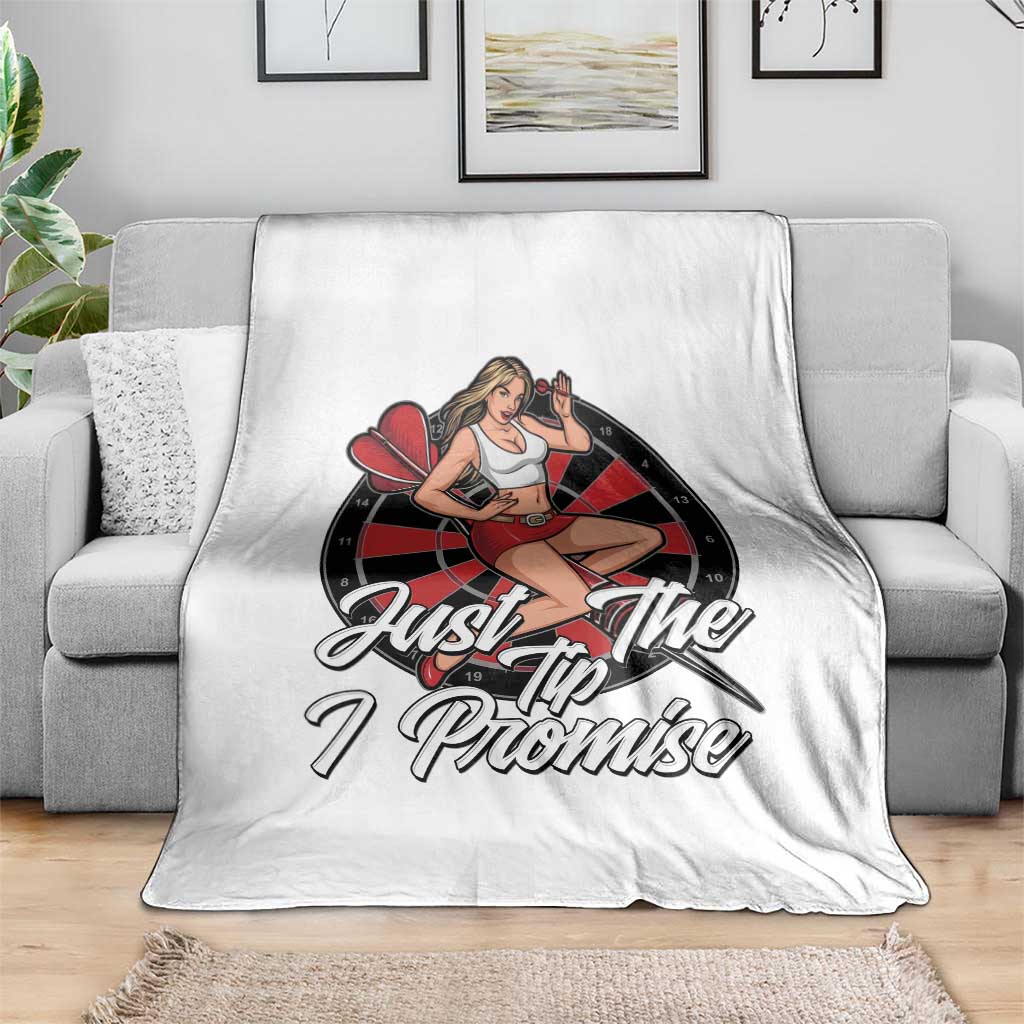Just The Tip I Promise Throw Blanket Sexy Pin Up Girl Dartist Gift TS12 Print Your Wear