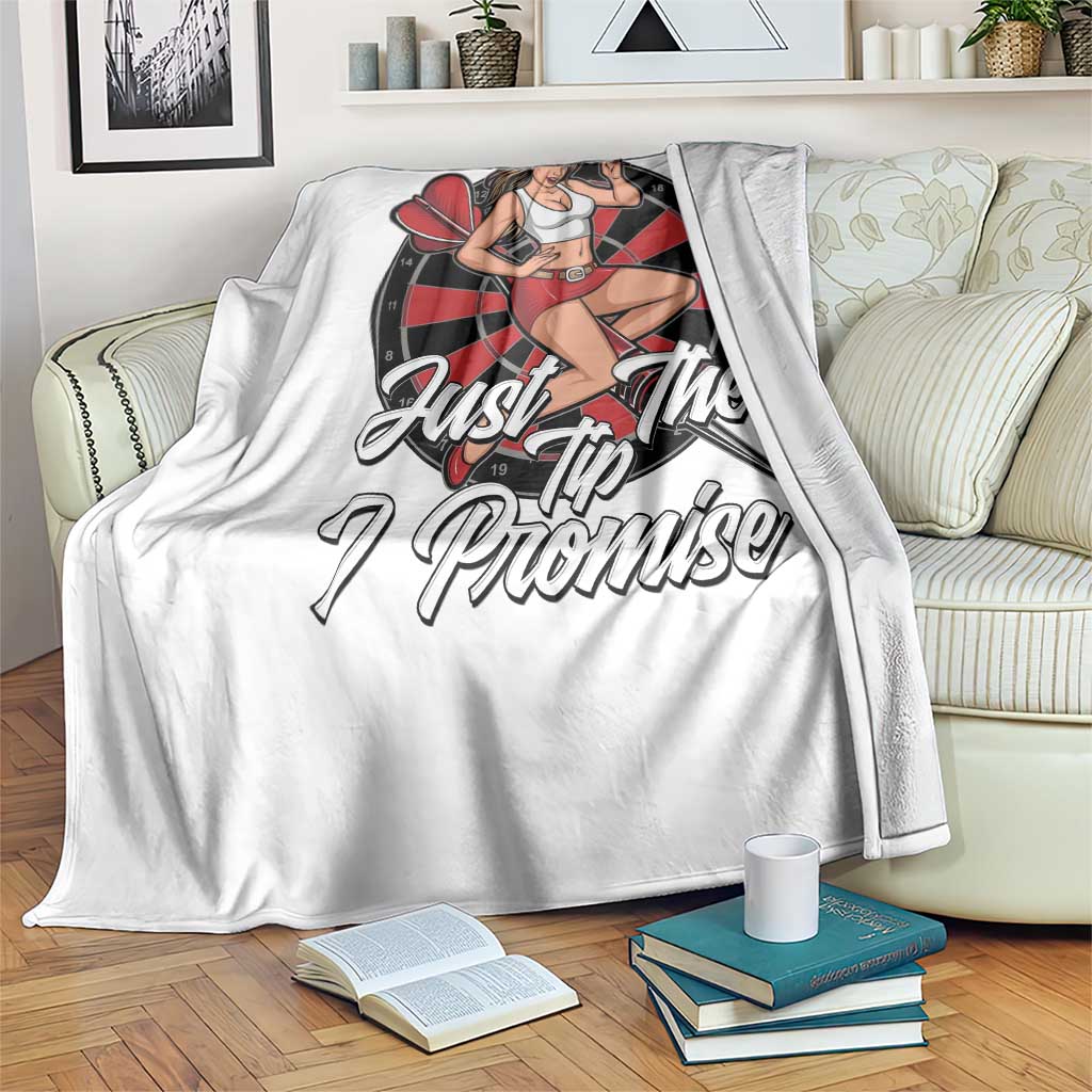 Just The Tip I Promise Throw Blanket Sexy Pin Up Girl Dartist Gift TS12 Print Your Wear
