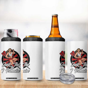 Just The Tip I Promise 4 in 1 Can Cooler Tumbler Sexy Pin Up Girl Dartist Gift TS12 Print Your Wear