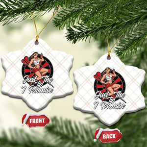 Just The Tip I Promise Ceramic Ornament Sexy Pin Up Girl Dartist Gift TS12 Print Your Wear