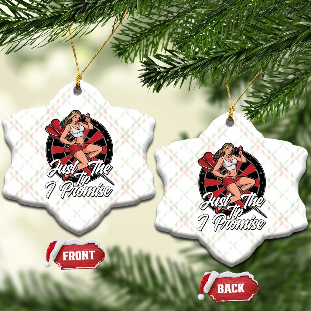 Just The Tip I Promise Ceramic Ornament Sexy Pin Up Girl Dartist Gift TS12 Print Your Wear