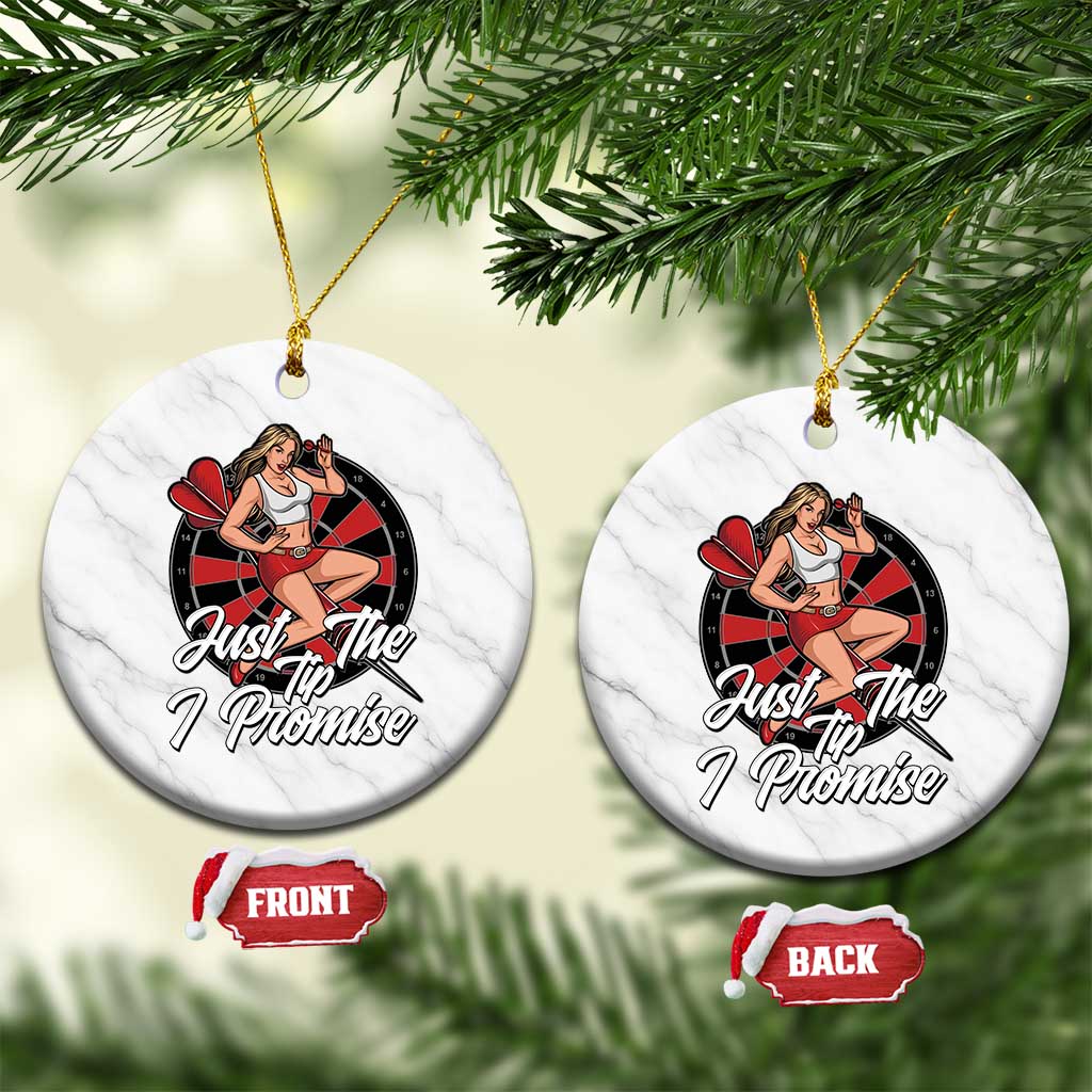 Just The Tip I Promise Ceramic Ornament Sexy Pin Up Girl Dartist Gift TS12 1pc White Marble Print Your Wear