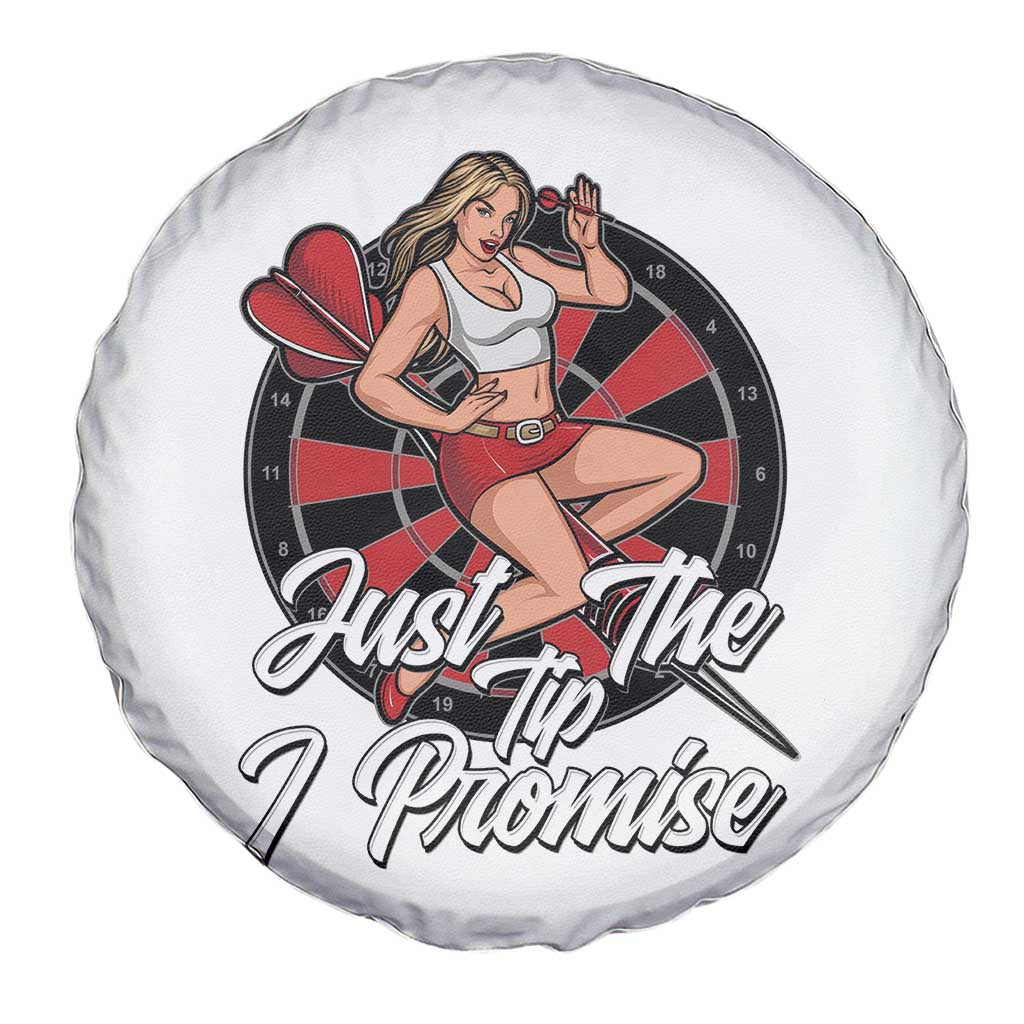 Just The Tip I Promise Spare Tire Cover Sexy Pin Up Girl Dartist Gift TS12 Print Your Wear