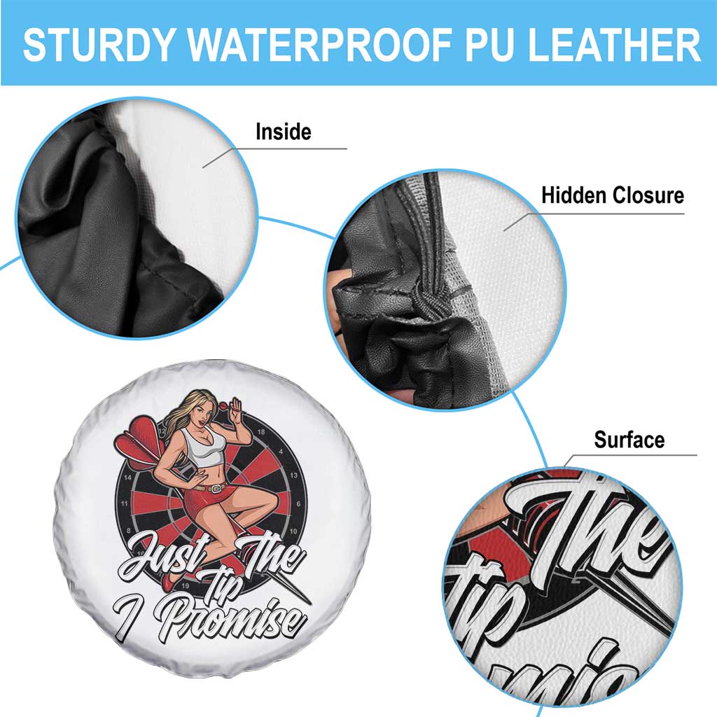 Just The Tip I Promise Spare Tire Cover Sexy Pin Up Girl Dartist Gift TS12 Print Your Wear