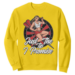Just The Tip I Promise Sweatshirt Sexy Pin Up Girl Dartist Gift TS12 Daisy Print Your Wear