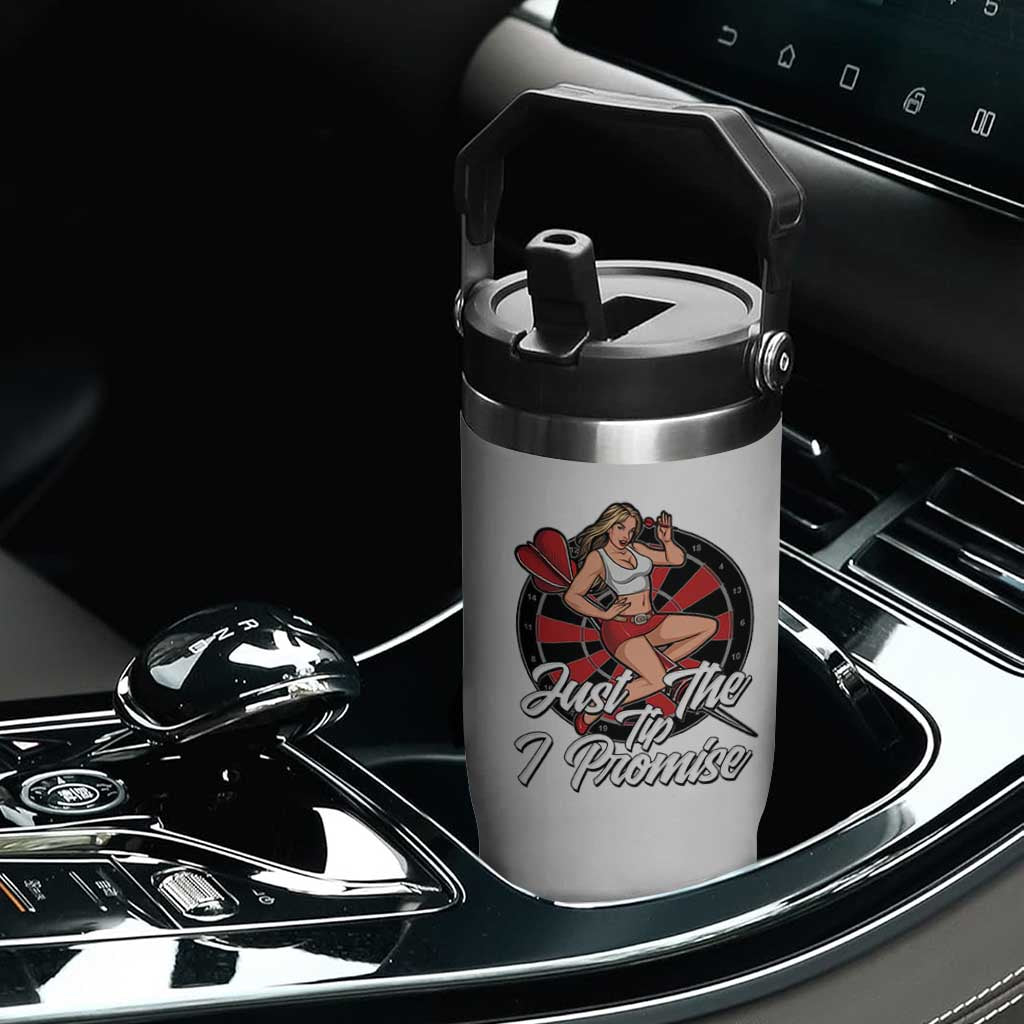Just The Tip I Promise Flip Straw Tumbler Sexy Pin Up Girl Dartist Gift TS12 Print Your Wear