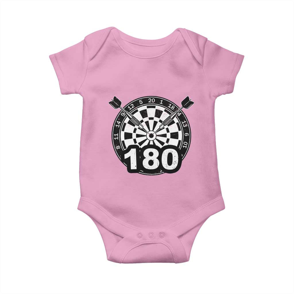 Funny Darts Max 180 Baby Onesie Dartist Darts Lover Gift TS12 Light Pink Print Your Wear