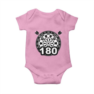 Funny Darts Max 180 Baby Onesie Dartist Darts Lover Gift TS12 Light Pink Print Your Wear
