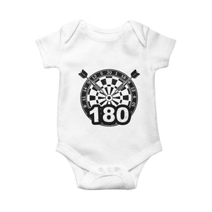 Funny Darts Max 180 Baby Onesie Dartist Darts Lover Gift TS12 White Print Your Wear