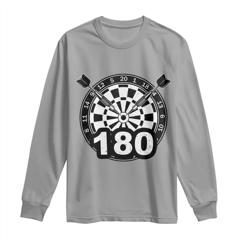 Funny Darts Max 180 Long Sleeve Shirt Dartist Darts Lover Gift TS12 Sport Gray Print Your Wear