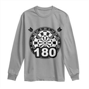 Funny Darts Max 180 Long Sleeve Shirt Dartist Darts Lover Gift TS12 Sport Gray Print Your Wear