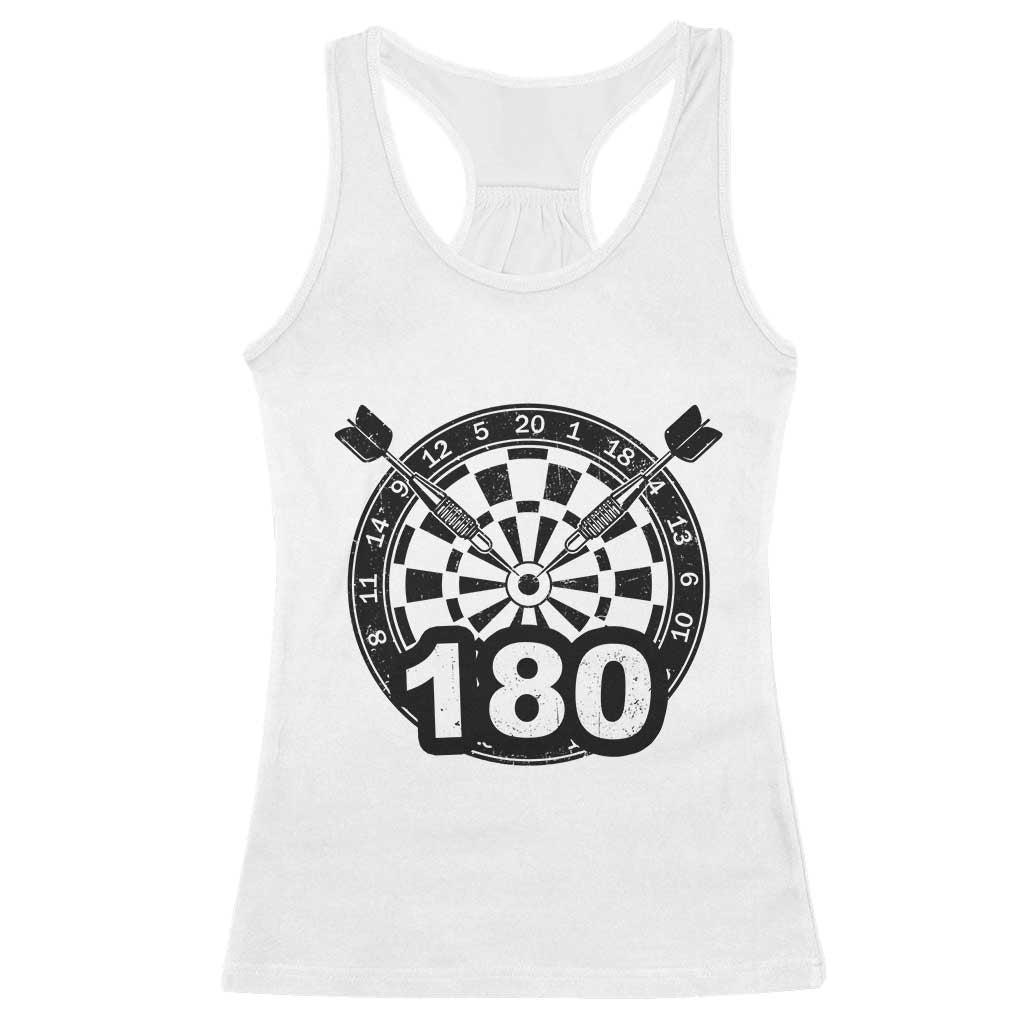 Funny Darts Max 180 Racerback Tank Top Dartist Darts Lover Gift TS12 White Print Your Wear