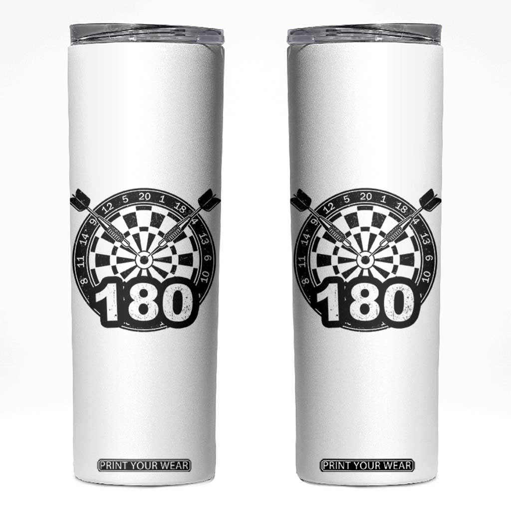 Funny Darts Max 180 Skinny Tumbler Dartist Darts Lover Gift TS12 White Print Your Wear
