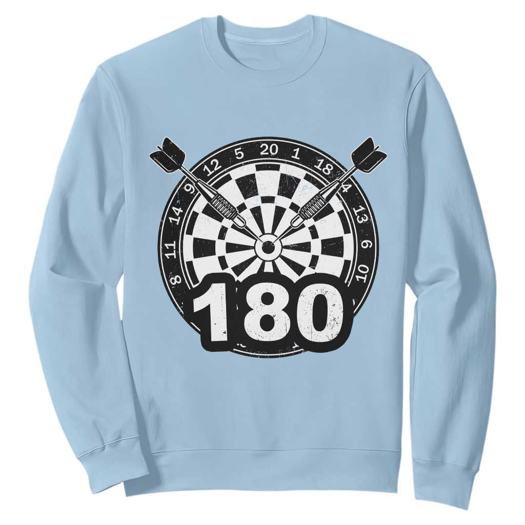 Funny Darts Max 180 Sweatshirt Dartist Darts Lover Gift TS12 Light Blue Print Your Wear