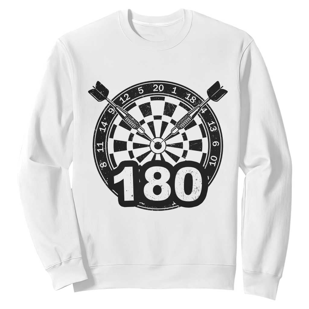 Funny Darts Max 180 Sweatshirt Dartist Darts Lover Gift TS12 White Print Your Wear
