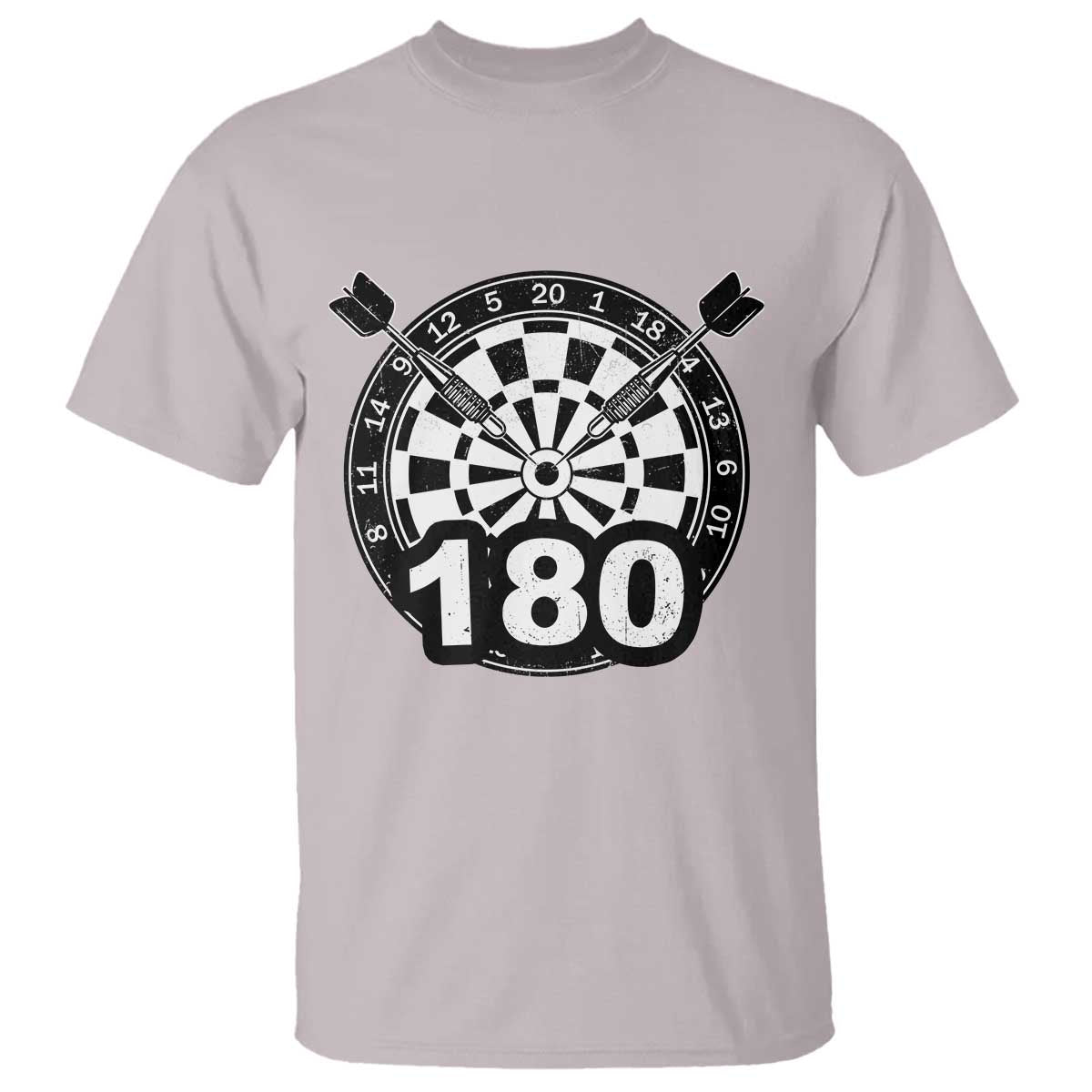 Funny Darts Max 180 T Shirt Dartist Darts Lover Gift TS12 Ice Gray Print Your Wear
