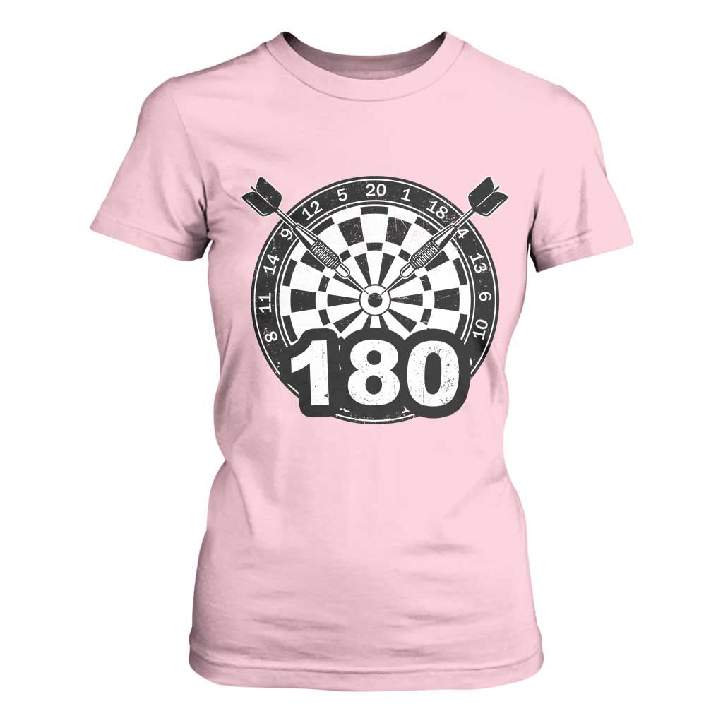 Funny Darts Max 180 T Shirt For Women Dartist Darts Lover Gift TS12 Light Pink Print Your Wear