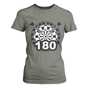 Funny Darts Max 180 T Shirt For Women Dartist Darts Lover Gift TS12 Military Green Print Your Wear