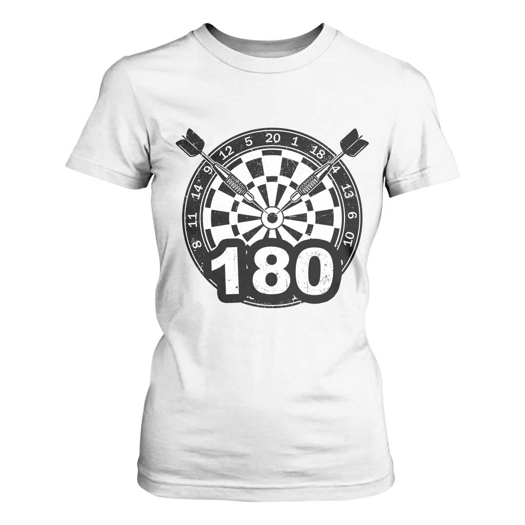 Funny Darts Max 180 T Shirt For Women Dartist Darts Lover Gift TS12 White Print Your Wear