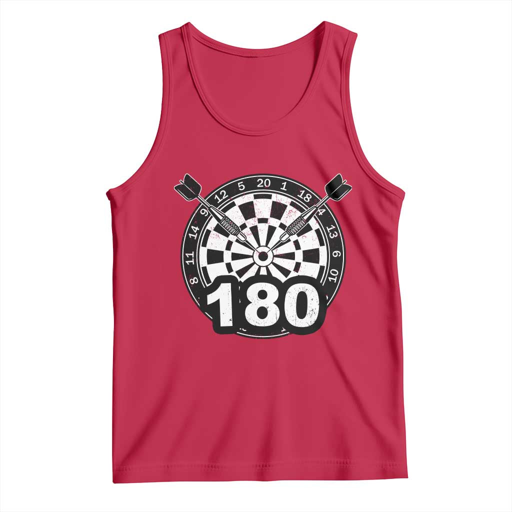 Funny Darts Max 180 Tank Top Dartist Darts Lover Gift TS12 Red Print Your Wear