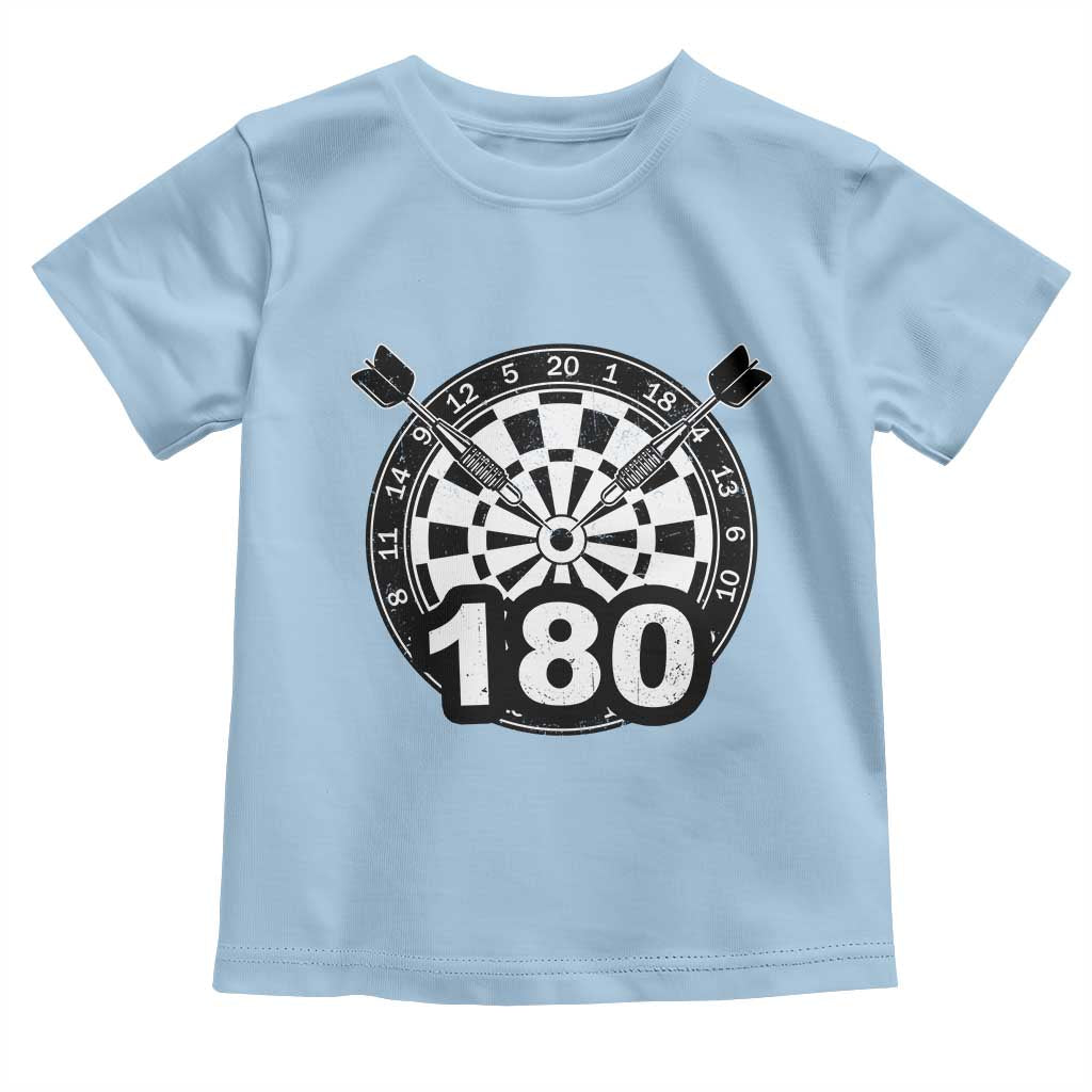 Funny Darts Max 180 Toddler T Shirt Dartist Darts Lover Gift TS12 Light Blue Print Your Wear
