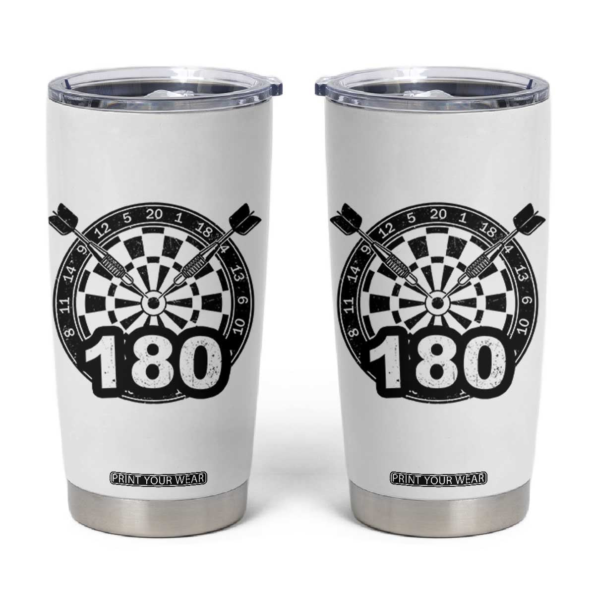 Funny Darts Max 180 Tumbler Cup Dartist Darts Lover Gift TS12 White Print Your Wear