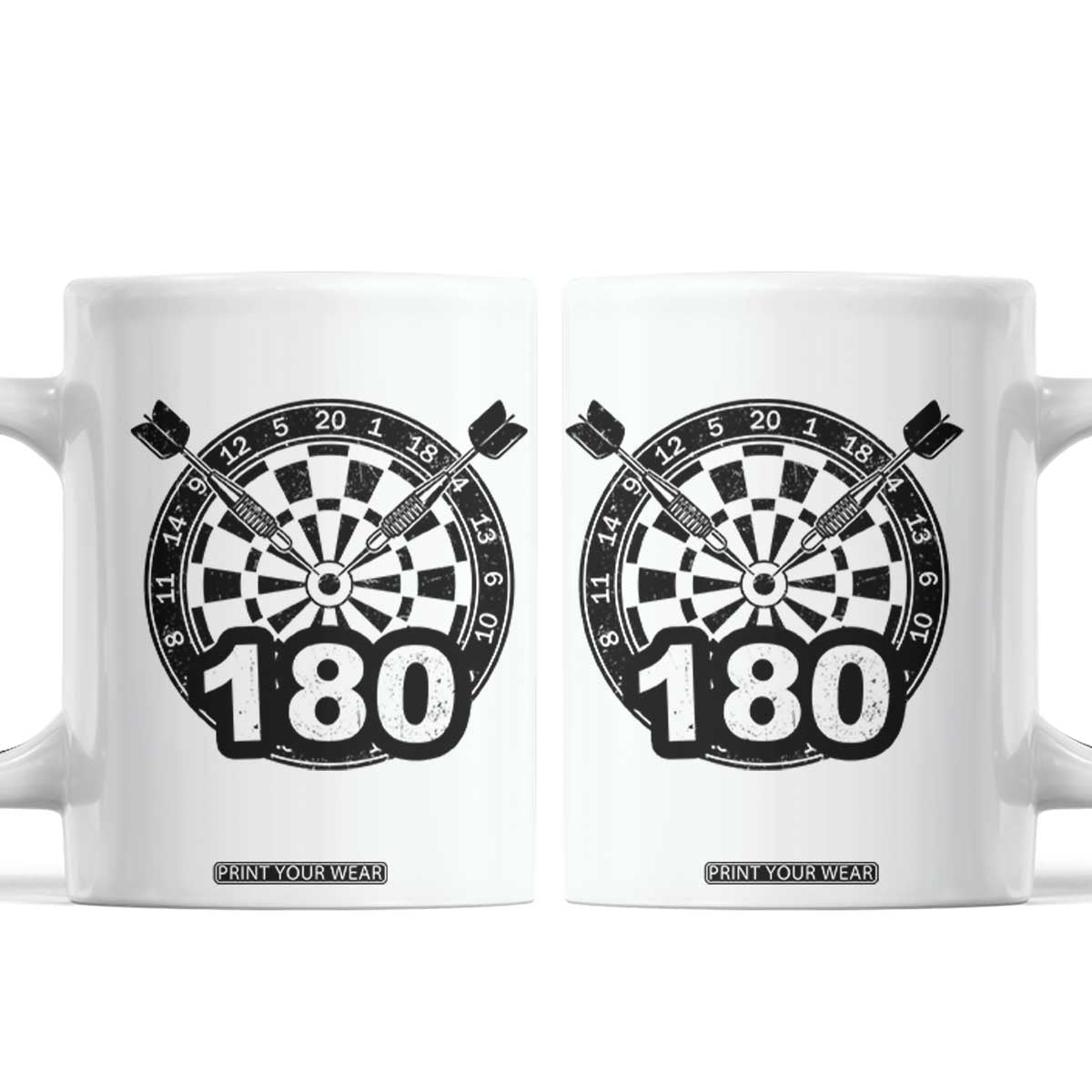 Funny Darts Max 180 Coffee Mug Dartist Darts Lover Gift TS12 White Print Your Wear