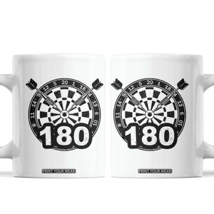 Funny Darts Max 180 Coffee Mug Dartist Darts Lover Gift TS12 White Print Your Wear