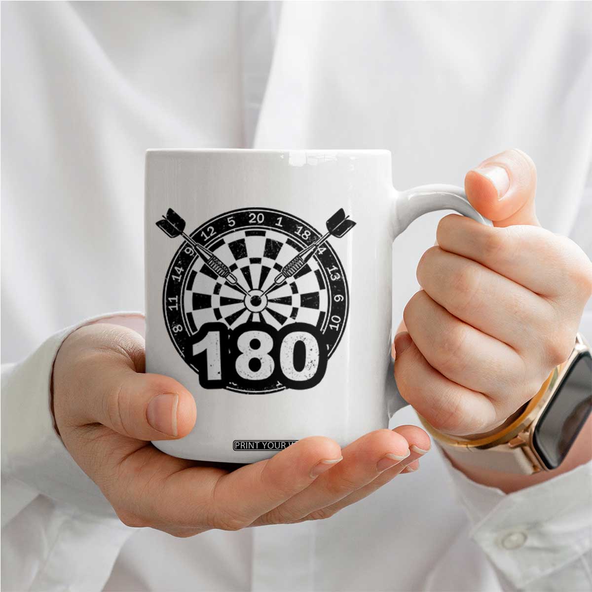 Funny Darts Max 180 Coffee Mug Dartist Darts Lover Gift TS12 Print Your Wear