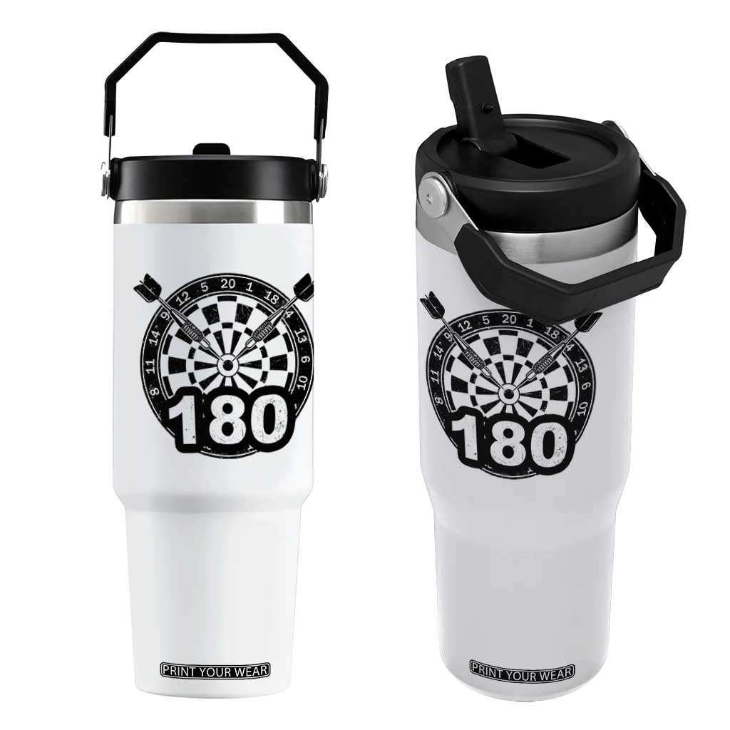 Funny Darts Max 180 Flip Straw Tumbler Dartist Darts Lover Gift TS12 One Size: 30 oz White Print Your Wear