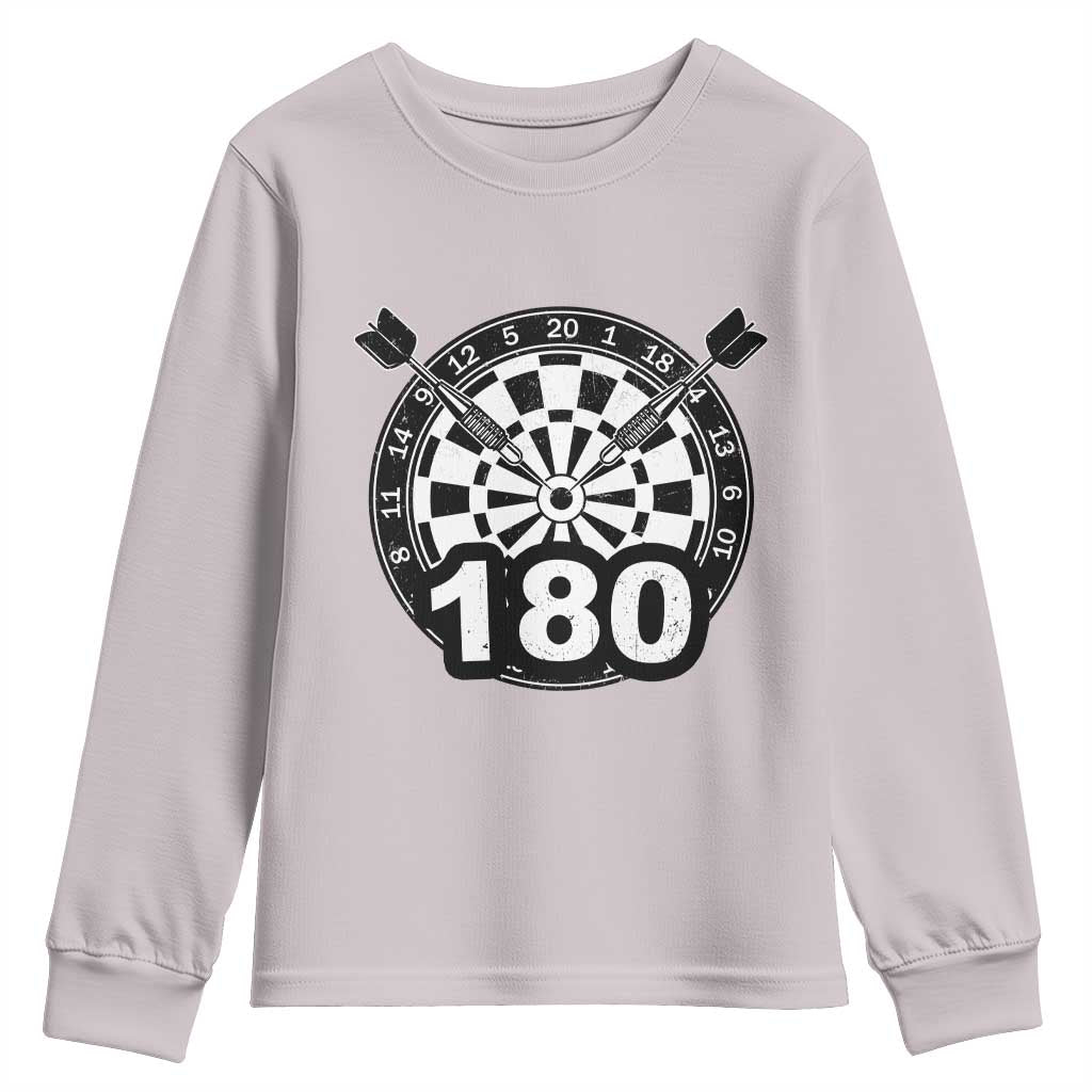 Funny Darts Max 180 Youth Sweatshirt Dartist Darts Lover Gift TS12 Ice Gray Print Your Wear