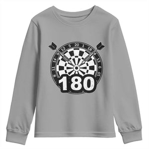 Funny Darts Max 180 Youth Sweatshirt Dartist Darts Lover Gift TS12 Sport Gray Print Your Wear