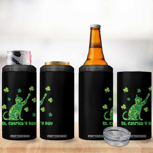Funny St Catricks Day 4 in 1 Can Cooler Tumbler Lucky Shamrock Cat Saint Pattys TS12 Print Your Wear