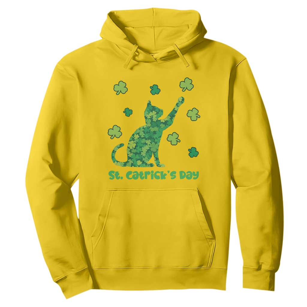 Funny St Catricks Day Hoodie Lucky Shamrock Cat Saint Pattys TS12 Daisy Print Your Wear