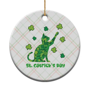 Funny St Catricks Day Ceramic Ornament Lucky Shamrock Cat Saint Pattys TS12 1pc Christmas Plaid Print Your Wear
