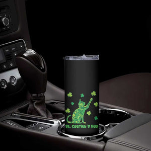 Funny St Catricks Day Skinny Tumbler Lucky Shamrock Cat Saint Pattys TS12 Print Your Wear
