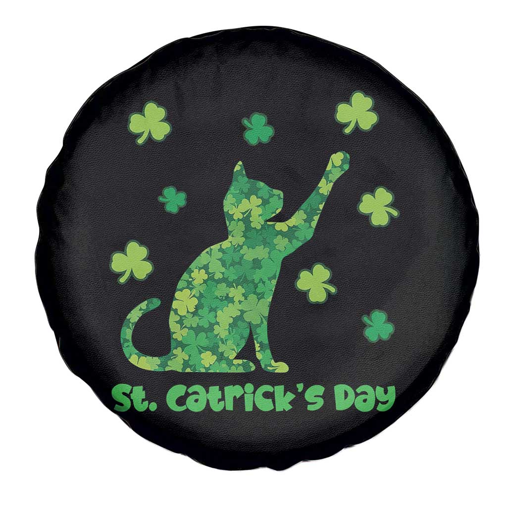 Funny St Catricks Day Spare Tire Cover Lucky Shamrock Cat Saint Pattys TS12 Print Your Wear