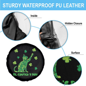 Funny St Catricks Day Spare Tire Cover Lucky Shamrock Cat Saint Pattys TS12 Print Your Wear