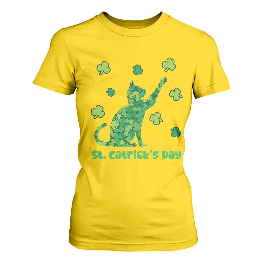 Funny St Catricks Day T Shirt For Women Lucky Shamrock Cat Saint Pattys TS12 Daisy Print Your Wear