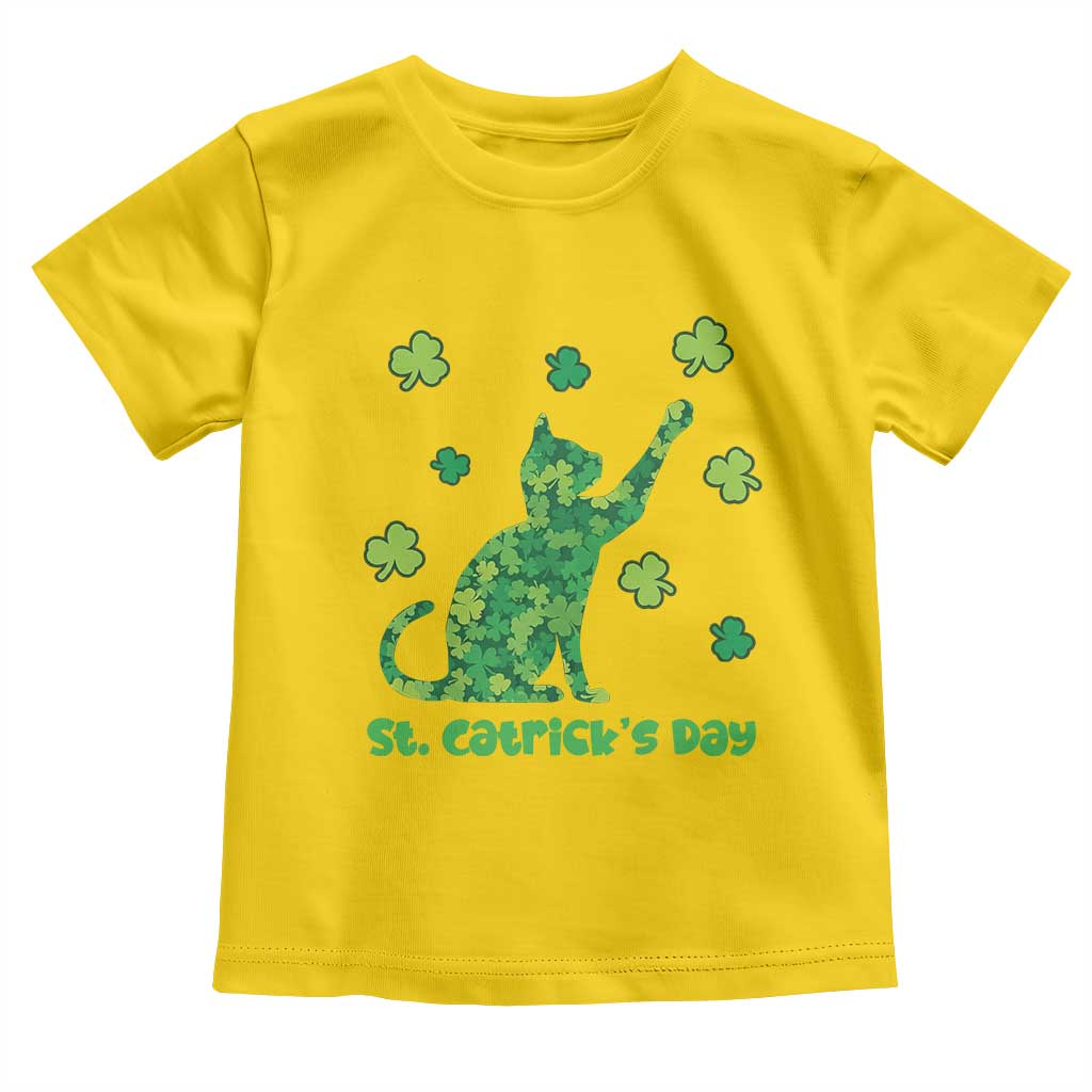 Funny St Catricks Day Toddler T Shirt Lucky Shamrock Cat Saint Pattys TS12 Daisy Print Your Wear