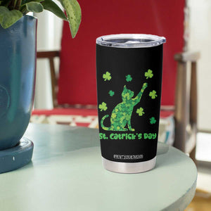 Funny St Catricks Day Tumbler Cup Lucky Shamrock Cat Saint Pattys TS12 Print Your Wear
