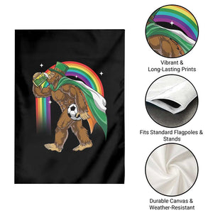 Funny Bigfoot Drinking Beer Garden Flag St Patricks Day Soccer Lover TS12 Print Your Wear