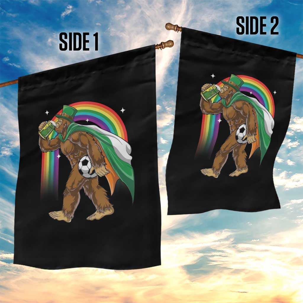 Funny Bigfoot Drinking Beer Garden Flag St Patricks Day Soccer Lover TS12 Print Your Wear