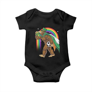 Funny Bigfoot Drinking Beer Baby Onesie St Patricks Day Soccer Lover TS12 Black Print Your Wear