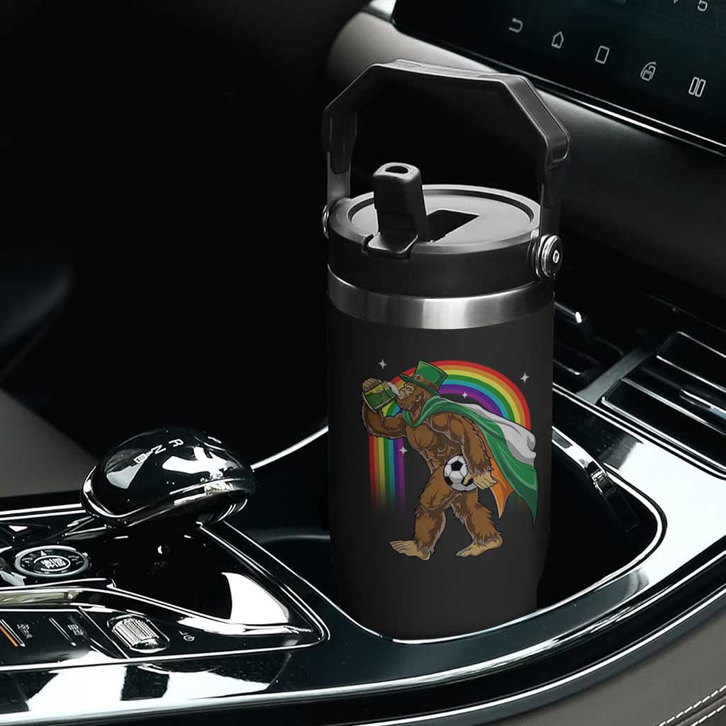 Funny Bigfoot Drinking Beer Flip Straw Tumbler St Patricks Day Soccer Lover TS12 Print Your Wear
