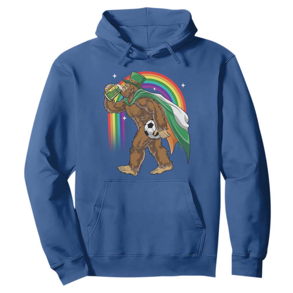 Funny Bigfoot Drinking Beer Hoodie St Patricks Day Soccer Lover TS12 Royal Blue Print Your Wear