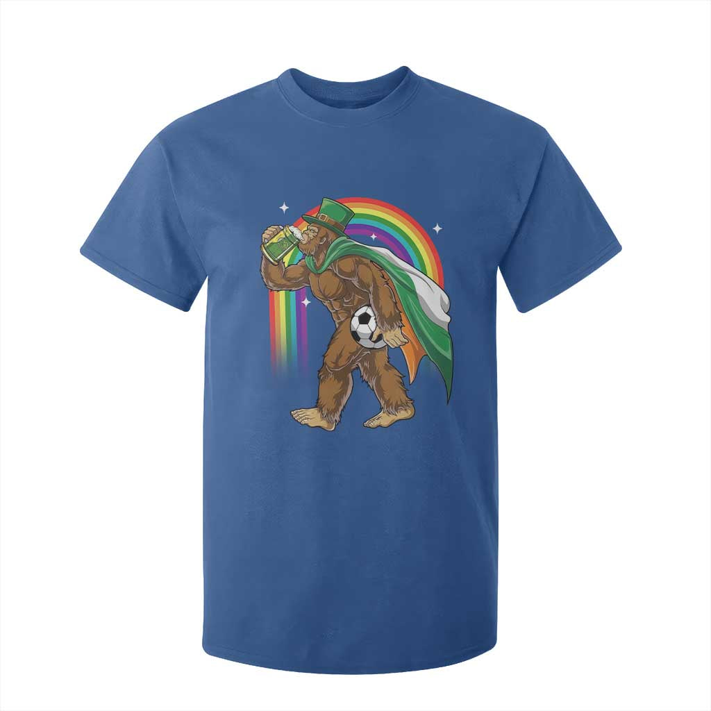 Funny Bigfoot Drinking Beer T Shirt For Kid St Patricks Day Soccer Lover TS12 Royal Blue Print Your Wear